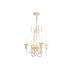 Traditional French Curved Rod Branch Candelabra Iron Frame Crystal 4/6/8 Light Chandelier for Living Room BulbSquare