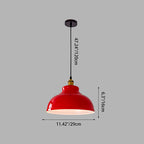 Contemporary Industrial Round Pot Lid Shape Iron 1-light Pendant Light for Living Room