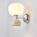 Traditional French Iron Acrylic Pumpkin-Shaped 2-Light Wall Sconce Lamp For Bedroom
