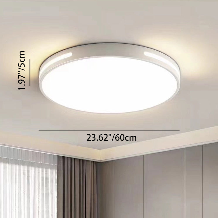 Modern Minimalist Round Acrylic LED Flush Mount Ceiling Light for Living Room