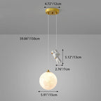 Contemporary Creative Globe Iron Plastic 1-light Kids Pendant Light for Living Room BulbSquare