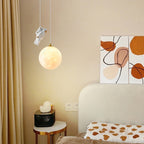 Contemporary Creative Globe Iron Plastic 1-light Kids Pendant Light for Living Room BulbSquare