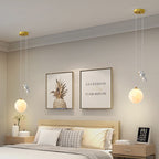 Contemporary Creative Globe Iron Plastic 1-light Kids Pendant Light for Living Room BulbSquare