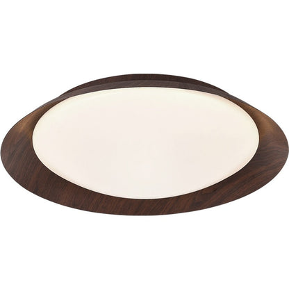 Traditional Vintage Round Iron Acrylic LED Flush Mount Ceiling Light for Living Room
