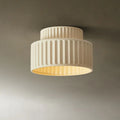Contemporary Scandinavian Cylinder Plastic 1-light Flush Mount Ceiling Light for Living Room BulbSquare