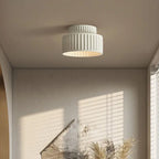 Contemporary Scandinavian Cylinder Plastic 1-light Flush Mount Ceiling Light for Living Room BulbSquare