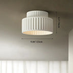 Contemporary Scandinavian Cylinder Plastic 1-light Flush Mount Ceiling Light for Living Room BulbSquare