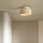Contemporary Scandinavian Cylinder Plastic 1-light Flush Mount Ceiling Light for Living Room BulbSquare