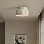Contemporary Scandinavian Cylinder Plastic 1-light Flush Mount Ceiling Light for Living Room BulbSquare