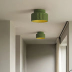 Contemporary Scandinavian Cylinder Plastic 1-light Flush Mount Ceiling Light for Living Room BulbSquare