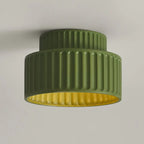 Contemporary Scandinavian Cylinder Plastic 1-light Flush Mount Ceiling Light for Living Room BulbSquare