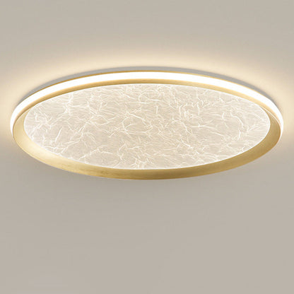 Contemporary Luxury Round Iron Aluminum Acrylic LED Flush Mount Ceiling Light For Living Room