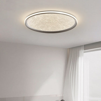 Contemporary Luxury Round Iron Aluminum Acrylic LED Flush Mount Ceiling Light For Living Room