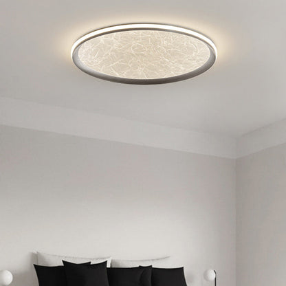 Contemporary Luxury Round Iron Aluminum Acrylic LED Flush Mount Ceiling Light For Living Room