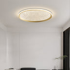 Contemporary Luxury Round Iron Aluminum Acrylic LED Flush Mount Ceiling Light For Living Room