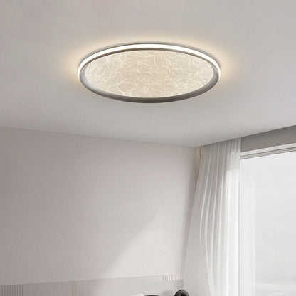 Contemporary Luxury Round Iron Aluminum Acrylic LED Flush Mount Ceiling Light For Living Room