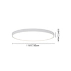 Modern Minimalist Round Plastic Acrylic LED Flush Mount Ceiling Light For Living Room