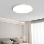 Modern Minimalist Round Plastic Acrylic LED Flush Mount Ceiling Light For Living Room