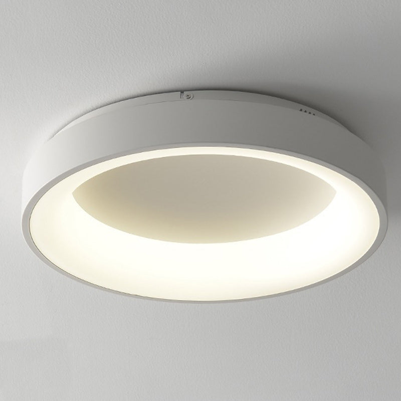Contemporary Nordic Round Aluminum Acrylic LED Flush Mount Ceiling Light for Living Room