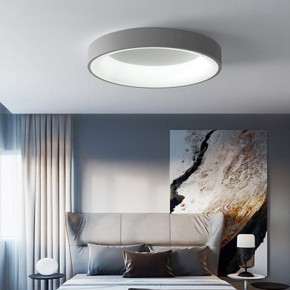 Contemporary Nordic Round Aluminum Acrylic LED Flush Mount Ceiling Light for Living Room