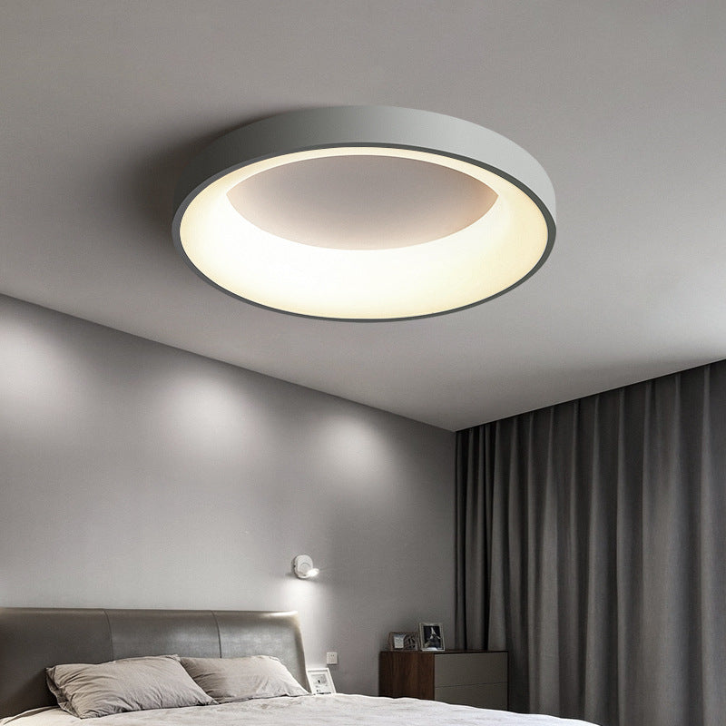Contemporary Nordic Round Aluminum Acrylic LED Flush Mount Ceiling Light for Living Room