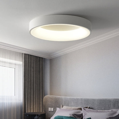 Contemporary Nordic Round Aluminum Acrylic LED Flush Mount Ceiling Light for Living Room