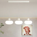 Contemporary Creative Oval Iron Plastic 3-Light Pendant Light For Living Room