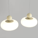 Contemporary Creative Oval Iron Plastic 3-Light Pendant Light For Living Room