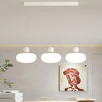 Contemporary Creative Oval Iron Plastic 3-Light Pendant Light For Living Room
