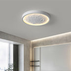 Contemporary Creative Round Iron Resin LED Flush Mount Ceiling Light For Living Room