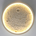 Contemporary Creative Round Iron Resin LED Flush Mount Ceiling Light For Living Room