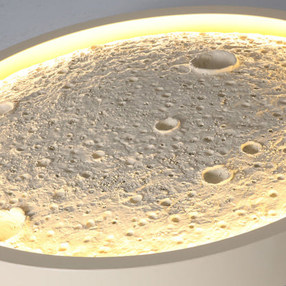 Contemporary Creative Round Iron Resin LED Flush Mount Ceiling Light For Living Room