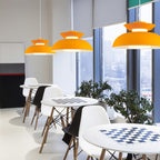 Contemporary Scandinavian Dome Aluminum Acrylic 1-light Pendant Light for Living Room BulbSquare