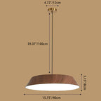 Traditional Japanese Round Iron Acrylic LED Pendant Light For Living Room
