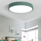 Contemporary Scandinavian Round Iron Acrylic LED Flush Mount Ceiling Light For Living Room