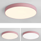 Contemporary Scandinavian Round Iron Acrylic LED Flush Mount Ceiling Light For Living Room