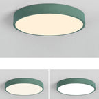Contemporary Scandinavian Round Iron Acrylic LED Flush Mount Ceiling Light For Living Room