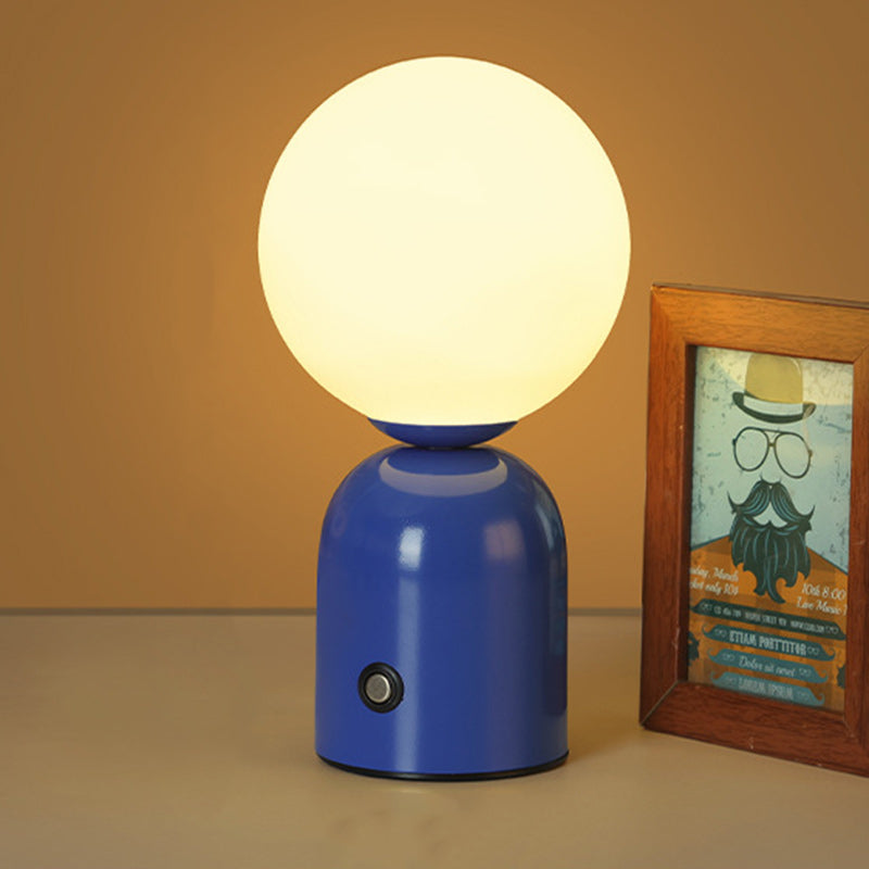 Contemporary Scandinavian Globe Iron Acrylic LED Table Lamp For Living Room Lumendat