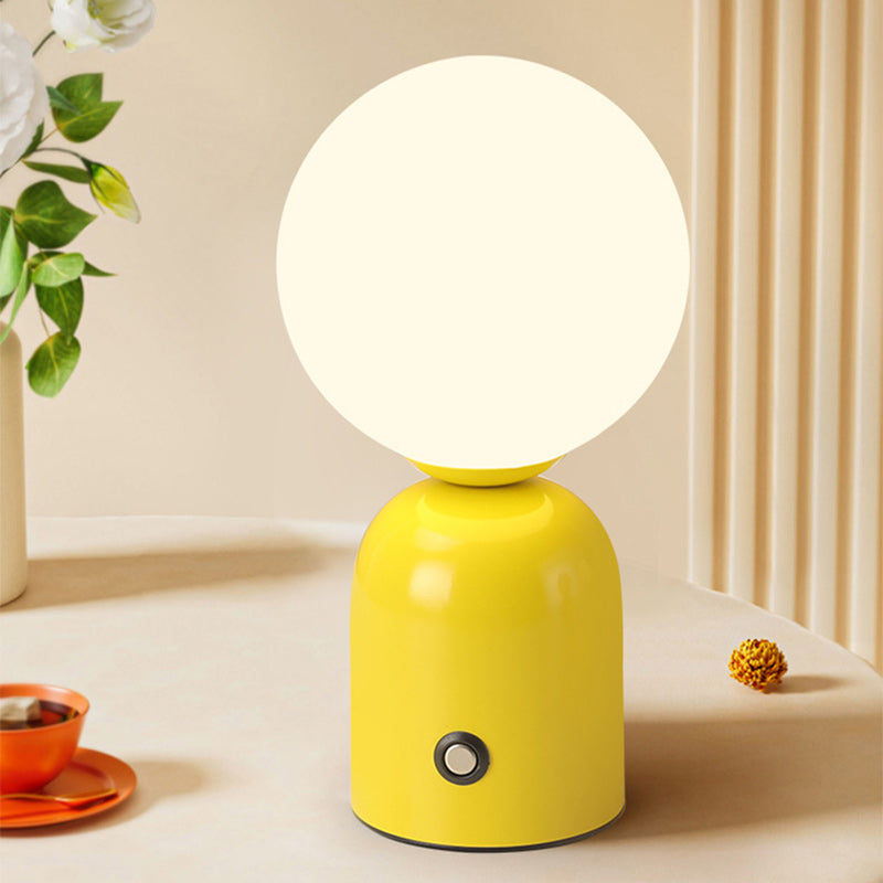 Contemporary Scandinavian Globe Iron Acrylic LED Table Lamp For Living Room Lumendat