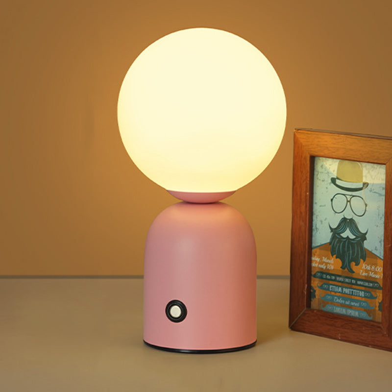 Contemporary Scandinavian Globe Iron Acrylic LED Table Lamp For Living Room Lumendat