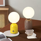 Contemporary Scandinavian Globe Iron Acrylic LED Table Lamp For Living Room Lumendat