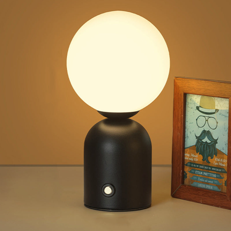 Contemporary Scandinavian Globe Iron Acrylic LED Table Lamp For Living Room Lumendat