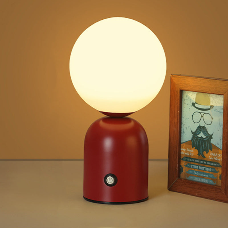 Contemporary Scandinavian Globe Iron Acrylic LED Table Lamp For Living Room Lumendat