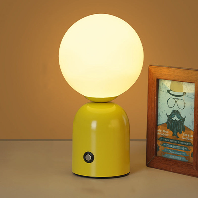 Contemporary Scandinavian Globe Iron Acrylic LED Table Lamp For Living Room Lumendat