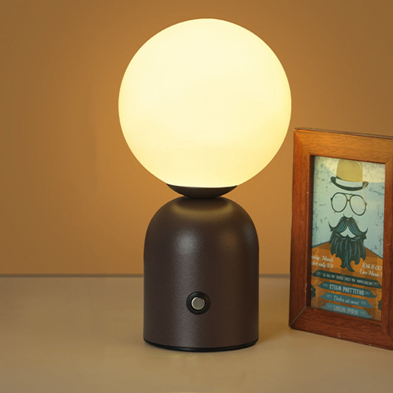 Contemporary Scandinavian Globe Iron Acrylic LED Table Lamp For Living Room Lumendat