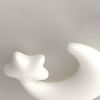 Contemporary Creative Moon Iron Plastic LED Kids Flush Mount Ceiling Light for Living Room