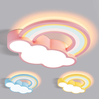 Contemporary Creative Cloud Iron Acrylic LED Kids Flush Mount Ceiling Light for Living Room