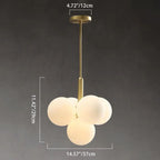 Contemporary Luxury Globe Iron Aluminum Glass 5/13-light Chandelier for Living Room BulbSquare