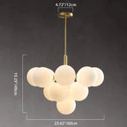 Contemporary Luxury Globe Iron Aluminum Glass 5/13-light Chandelier for Living Room BulbSquare