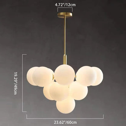 Contemporary Luxury Globe Iron Aluminum Glass 5/13-light Chandelier for Living Room